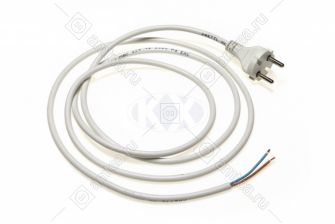 Шнур сетевой ПВС 2*0,75 2 м стиральной машины, холодильника универсальный