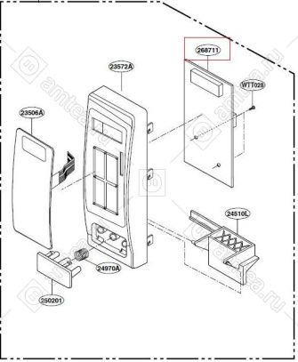 Электронная плата управления СВЧ LG
