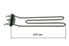 ТЭН (нагреватель) L=250 мм, 2000W, изогнутый без отверстия стиральной машины Gorenje