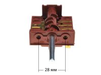 Переключатель мощности конфорки ПМЭ27-2375П (7 позиционный, вал - 39,5 мм) (Т20671-2375, АС6-Т20-671)
