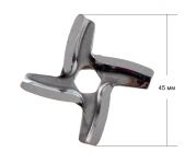 Нож + решетка средняя мясорубки Moulinex (шестигранник) 