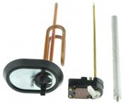 ТЭН (нагреватель) водонагревателя RCA 1200W (медь) в сборе (термостат, анод, фланец)