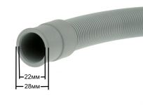 Шланг сливной (вход Г-образный) стиральной, посудомоечной машины 2.5 м Ø21/29мм