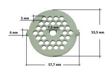 Нож + решетка средняя мясорубки Чудесница