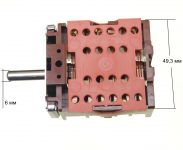 Переключатель мощности конфорки плиты Whirlpool, Hansa, Gorenje, Gefest EGO 46.27266.813/46.27266.500 (7 позиционный)