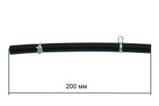 Патрубок (от клапана к порошкоприемнику) стиральной машины с хомутами