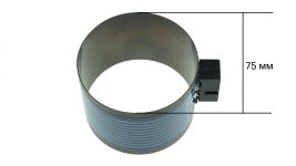 Тэн посудомоечной машины Bosch 2080W, D=75мм, H=55мм, 24.5kOm средний, с разъёмом и термодатчиком 