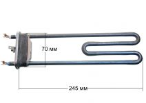 ТЭН (нагреватель) L=230 мм, 1900W, прямой без отверстия стиральной машины Electrolux, Candy